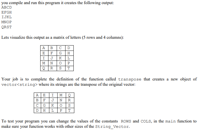 Solved This is a two-part programming exercise in C++ | Chegg.com