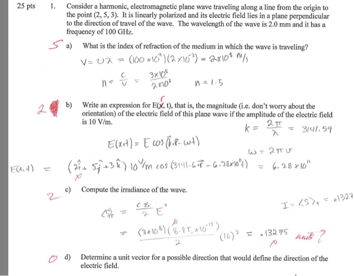 Solved Consider A Harmonic, Electromagnetic Plane Wave | Chegg.com