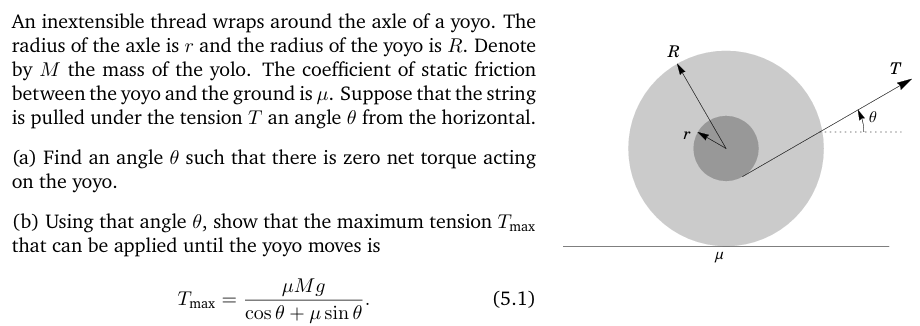 Solved An ﻿inextensible thread wraps around the axle of ﻿a | Chegg.com
