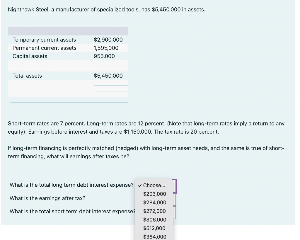 Solved Nighthawk Steel, a manufacturer of specialized tools,