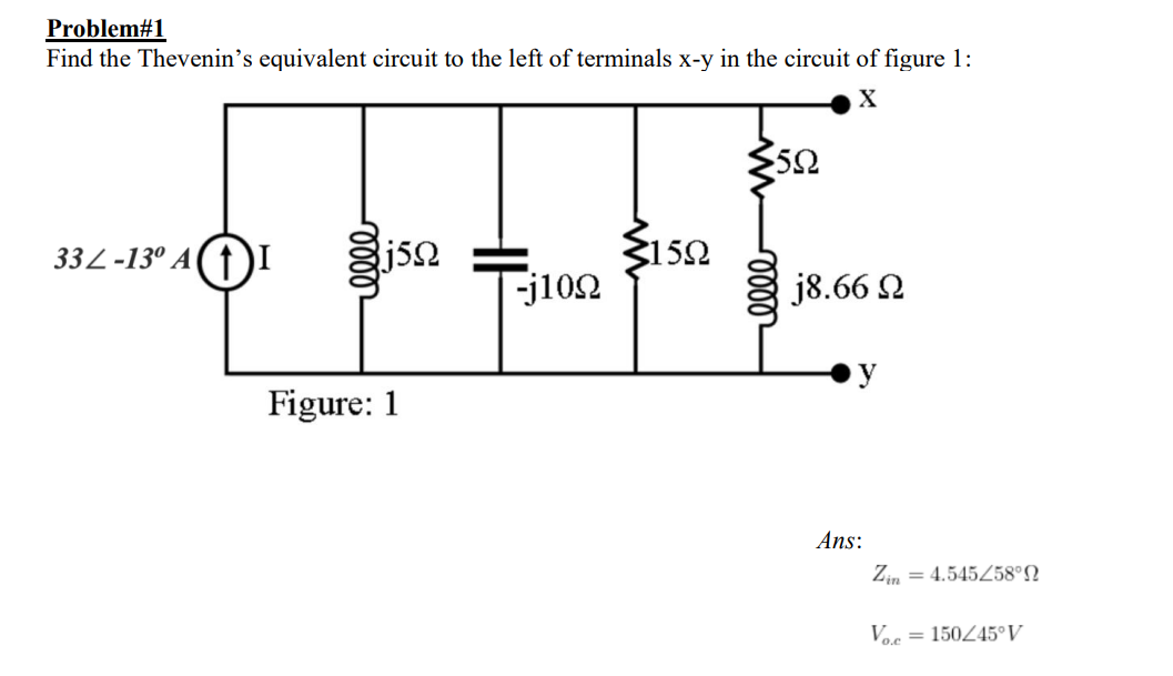 Solved Problem\#1 Find The Thevenin's Equivalent Circuit To | Chegg.com