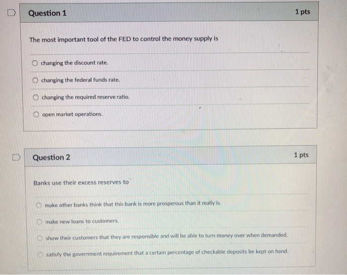 Solved D | Question 1 1 pts The most important tool of the | Chegg.com