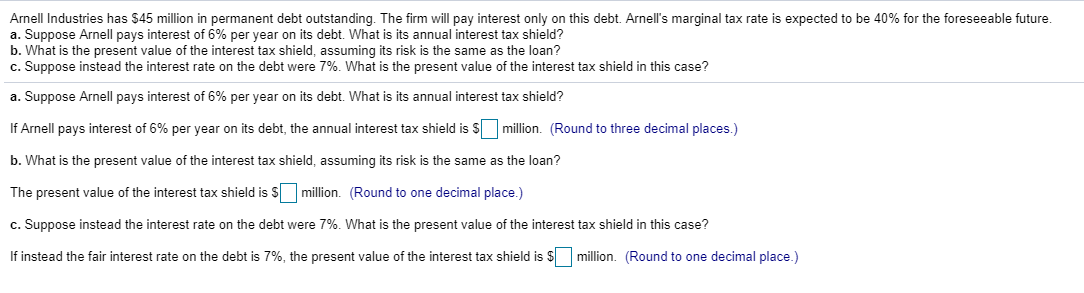 solved-arnell-industries-has-45-million-in-permanent-debt-chegg