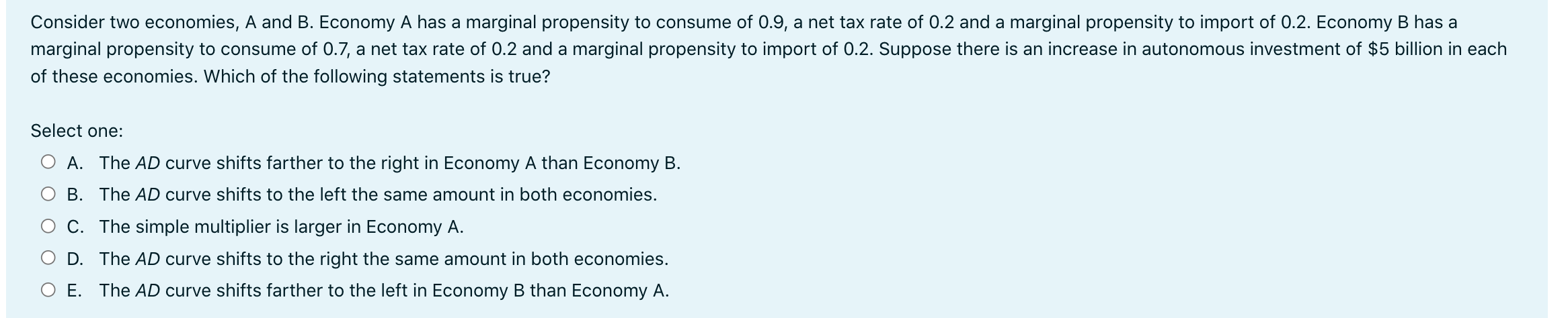 Solved Consider Two Economies, A And B. Economy A Has A | Chegg.com