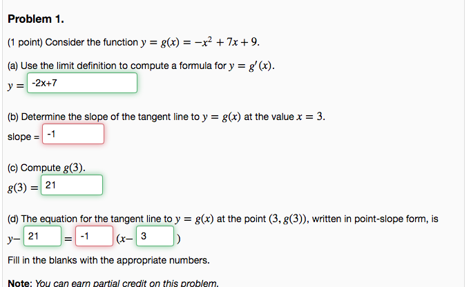 Solved Problem 1 1 Point Consider The Function Y Gx 6776