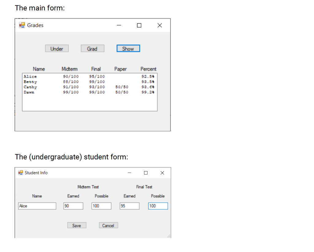 Solved # This is a windows form application and the program | Chegg.com