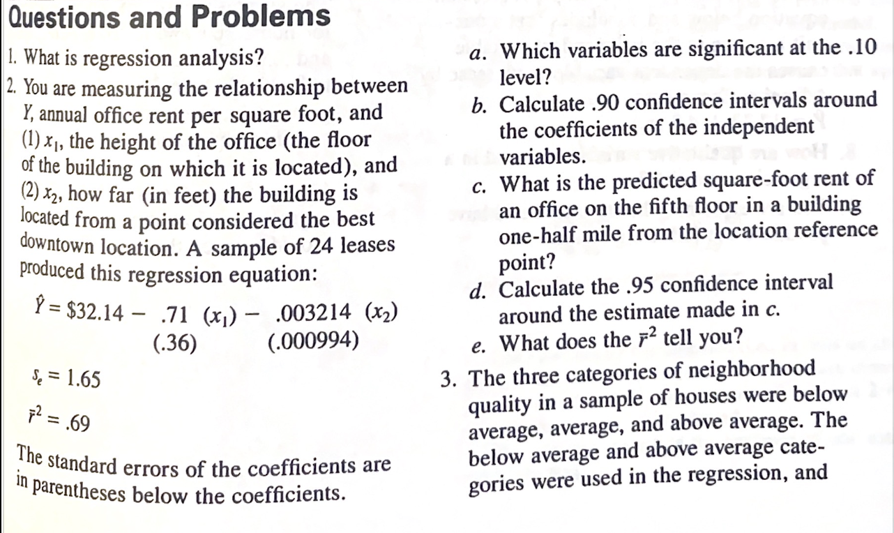 Solved 1. What is regression analysis? 2. You are measuring | Chegg.com
