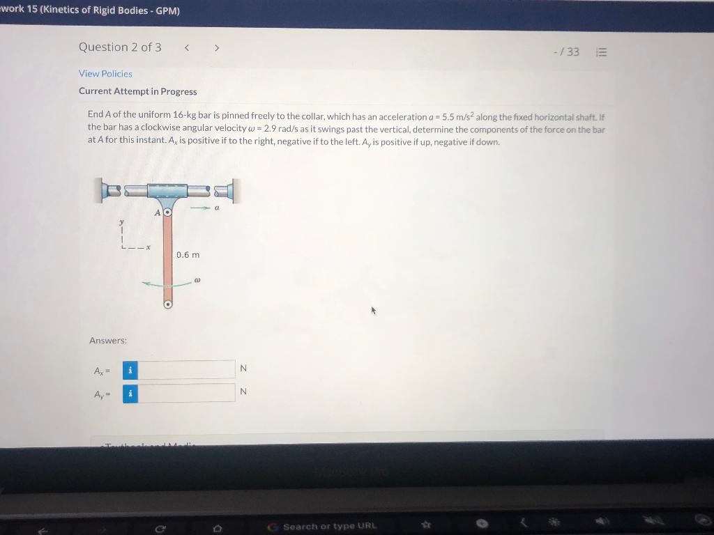 Solved Work 15 (Kinetics Of Rigid Bodies - GPM) Question 2 | Chegg.com