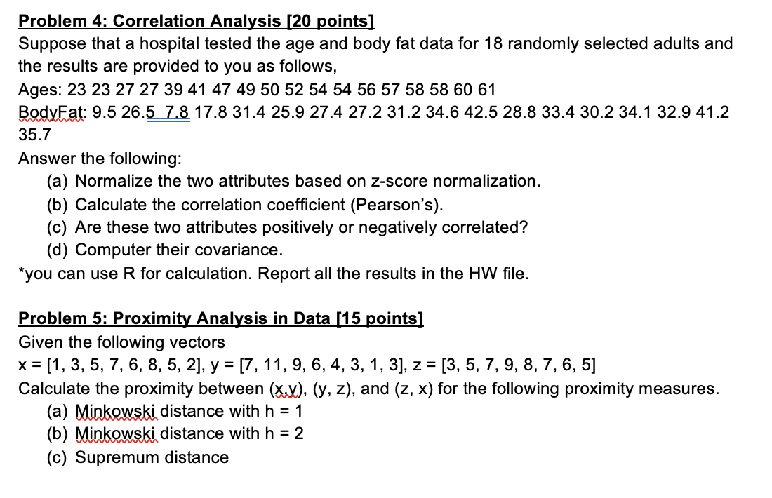 Solved Problem 4: Correlation Analysis [20 points] Suppose | Chegg.com