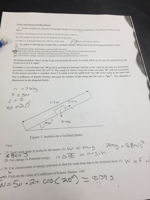 Solved 25 What would be the measure of potential energy of a | Chegg.com