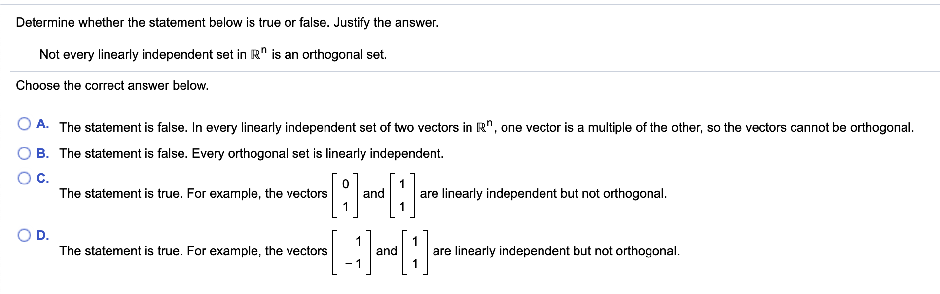 Solved Determine Whether The Statement Below Is True Or 6538