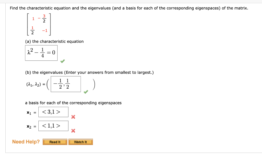 Solved Find the characteristic equation and the eigenvalues | Chegg.com