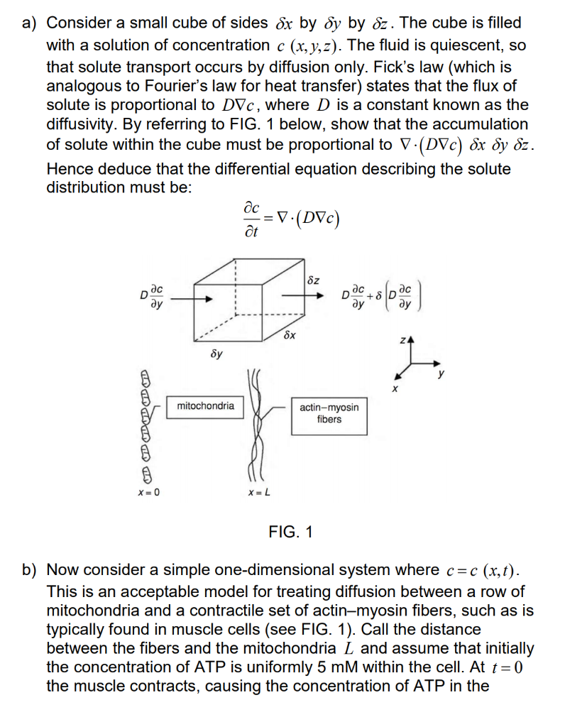 Consider A Small Cube Of Sides Dx By Dy By Dz The Chegg Com