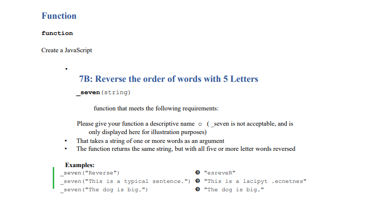Solved You are not permitted to use any JavaScript built-in | Chegg.com