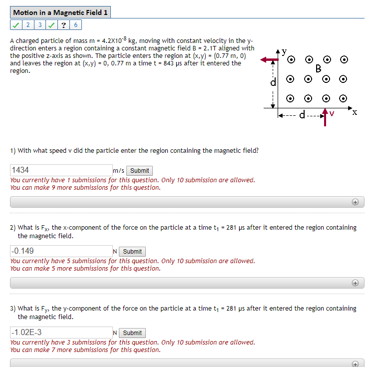 Solved Motion in a Magnetic Field 1 A charged particle of | Chegg.com