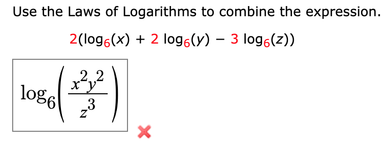 Solved Use the Laws of Logarithms to combine the expression. | Chegg.com