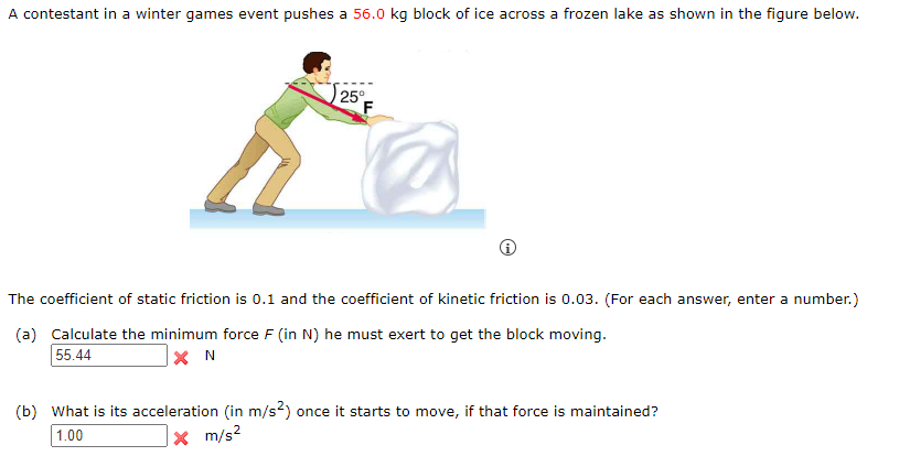 Solved The coefficient of static friction is 0.1 and the | Chegg.com