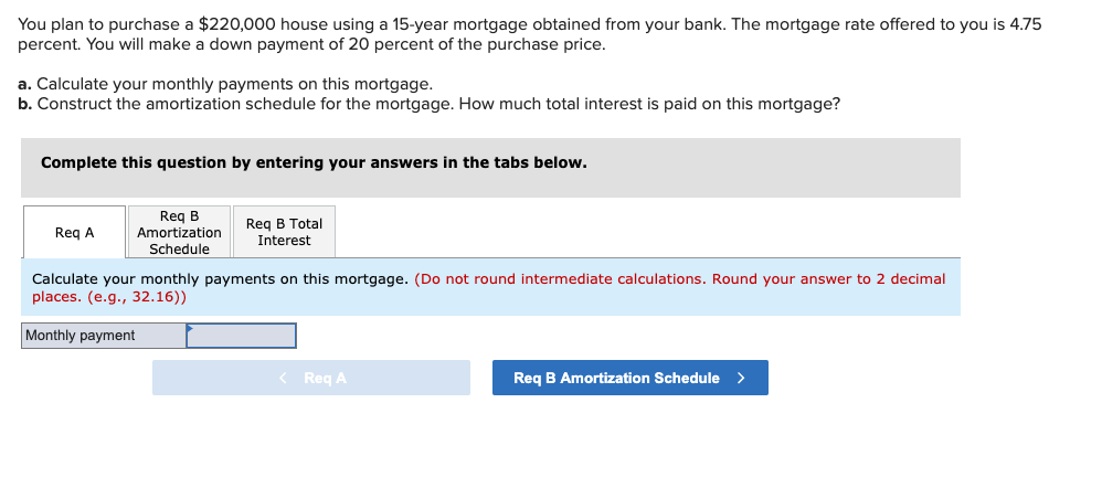 Solved You Plan To Purchase A $220,000 House Using A 15-year | Chegg.com