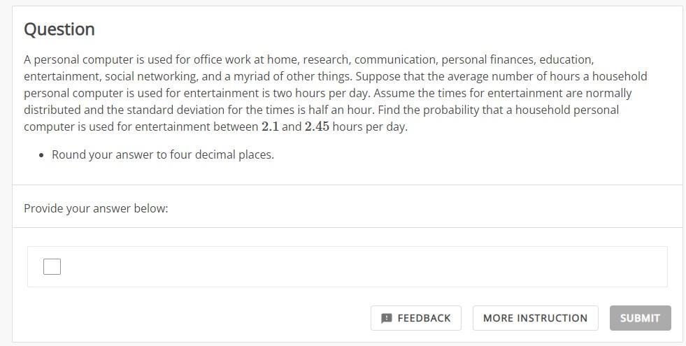 Solved Question A personal computer is used for office work | Chegg.com