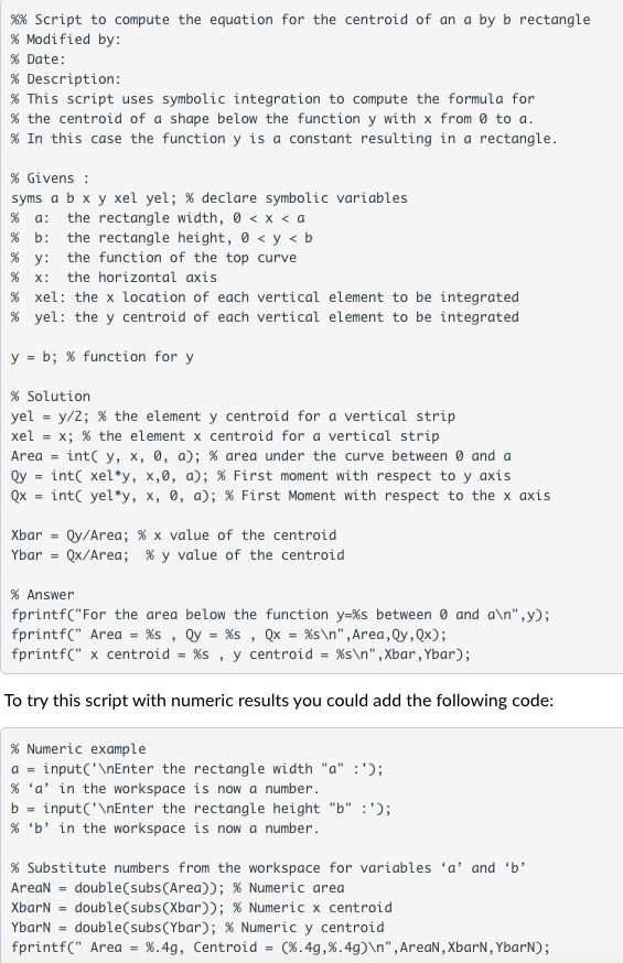 An example script that you can use as a starting | Chegg.com