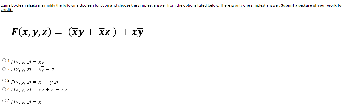 Solved Using Boolean Algebra Simplify The Following Boolean Chegg Com