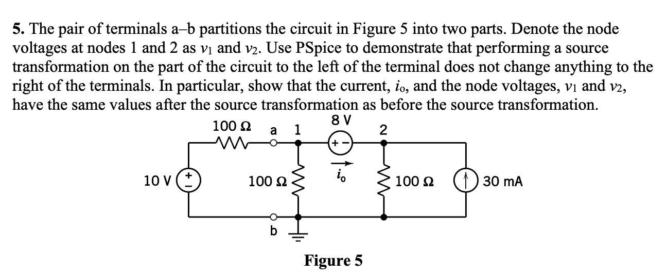 Solved 5. The pair of terminals a-b partitions the circuit | Chegg.com