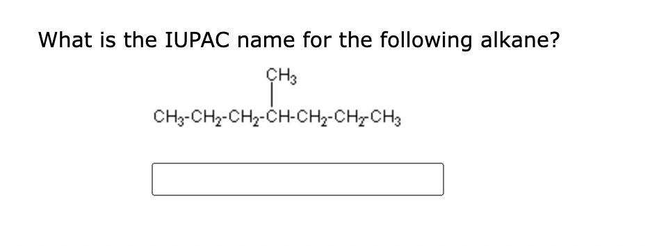 What is the IUPAC name for the following alkane?