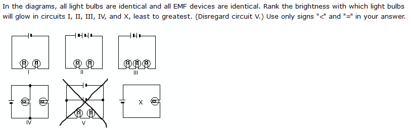 Solved In the diagrams, all light bulbs are identical and | Chegg.com