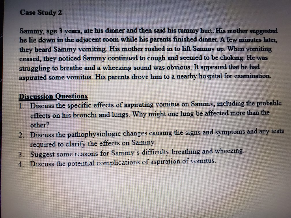 Case study answers quizlet image