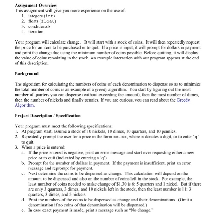 Solved Assignment Overview This assignment will give you | Chegg.com