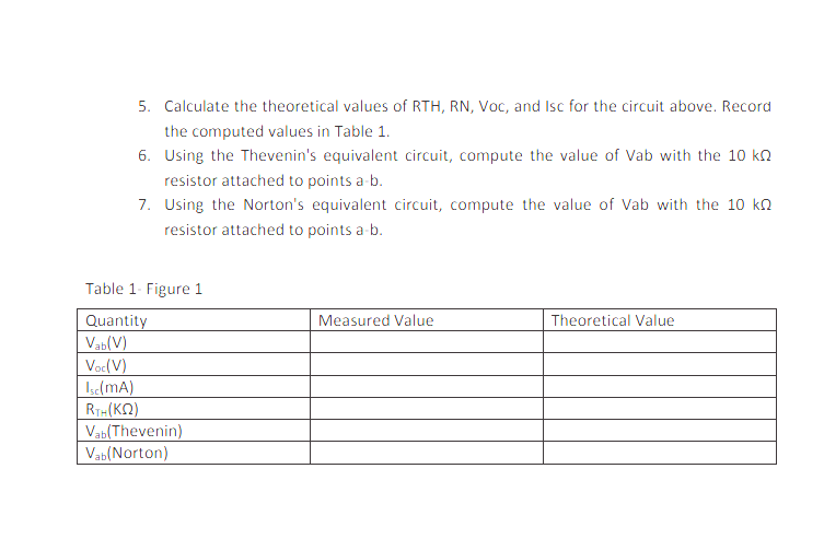 Solved Experiment 1. Construct the circuit shown in Figure 1 | Chegg.com