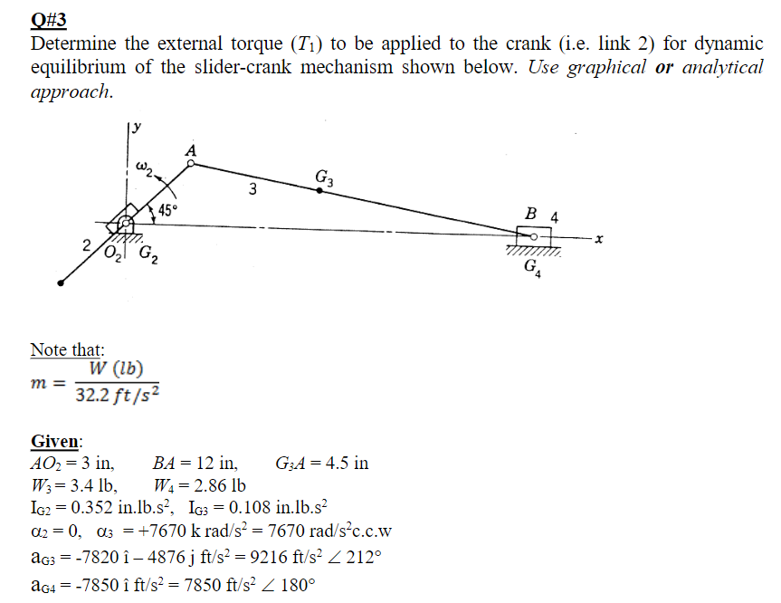 O 3 Determine The External Torque Ti To Be Applied Chegg Com