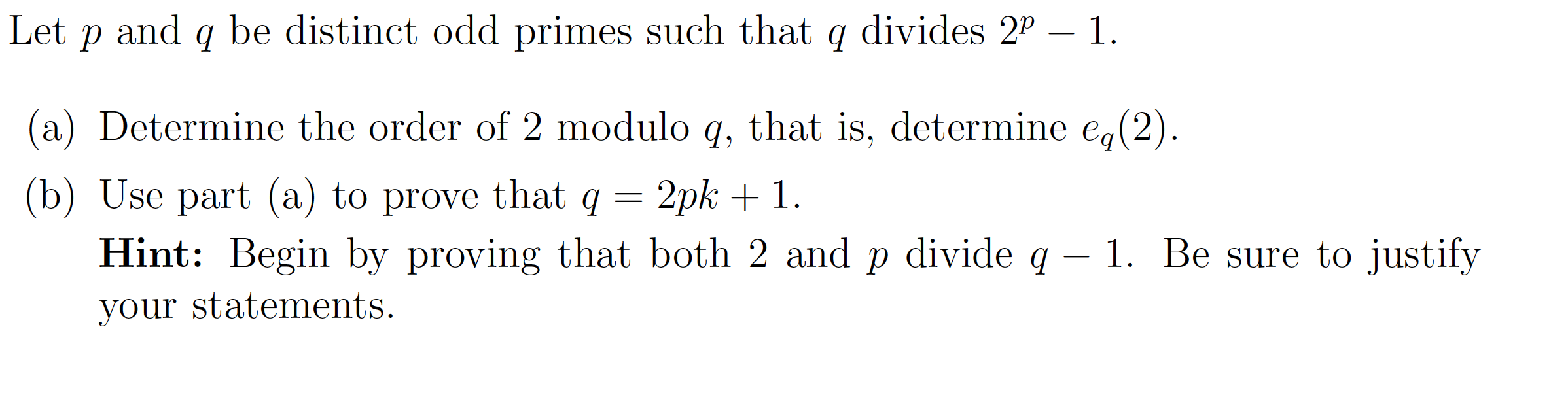 Solved Let р And Q Be Distinct Odd Primes Such That Q