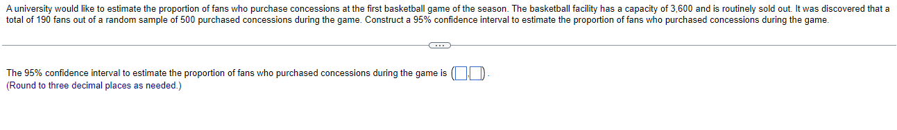 Solved The 95% confidence interval to estimate the | Chegg.com