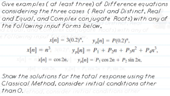 3 examples are needed to show in the solution with | Chegg.com