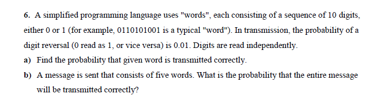 Solved 6. A simplified programming language uses 