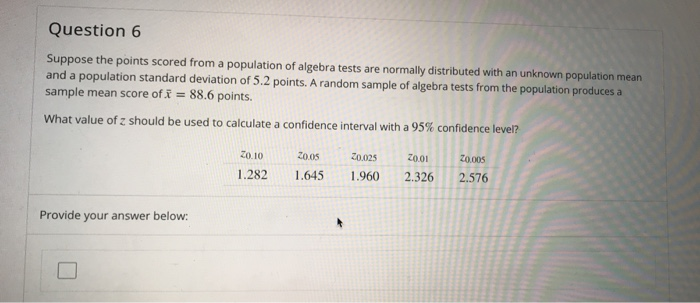 Solved Question 6 Suppose the points scored from a | Chegg.com