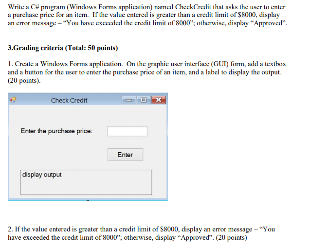 Solved Write a C# program (Windows Forms application) named | Chegg.com