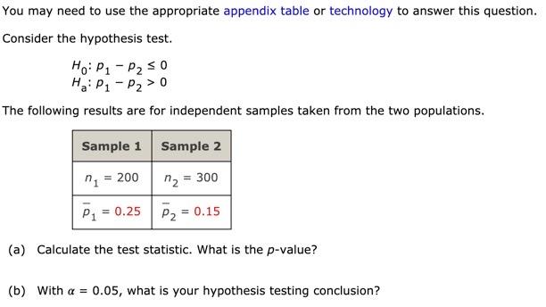 Solved Step 1 (a) Calculate the test statistic. What is | Chegg.com