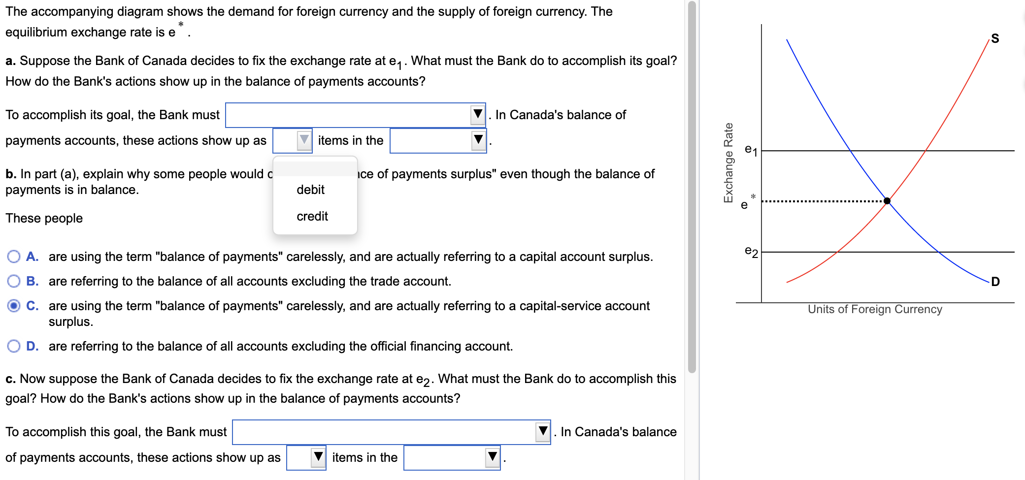Solved The accompanying diagram shows the demand for foreign | Chegg.com
