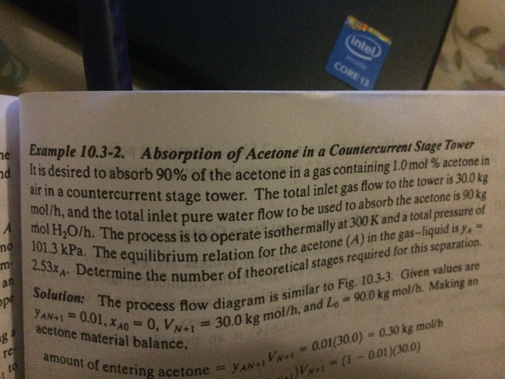 Solved Erample 10 3 2 Absorption Of Acetone In A Chegg Com   PhphOoVvV 