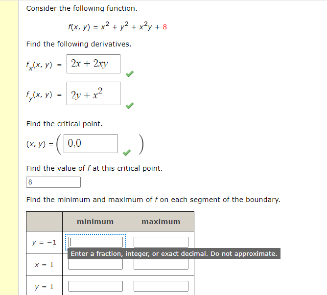 Solved Consider The Following Function F X Y X2 Y2