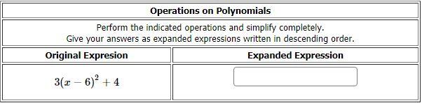 Solved Operations on Polynomials Perform the indicated | Chegg.com