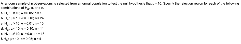 Solved A random sample of n observations is selected from a | Chegg.com