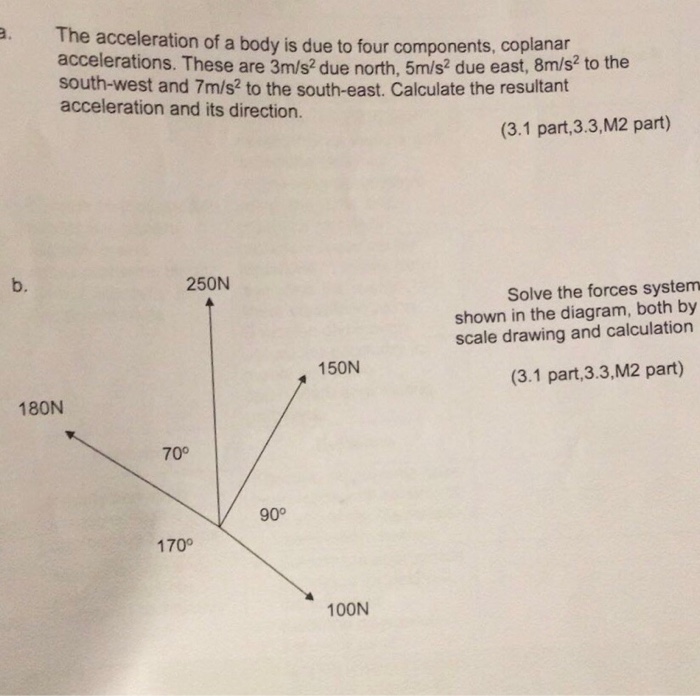 Solved The acceleration of a body is due to four components, | Chegg.com