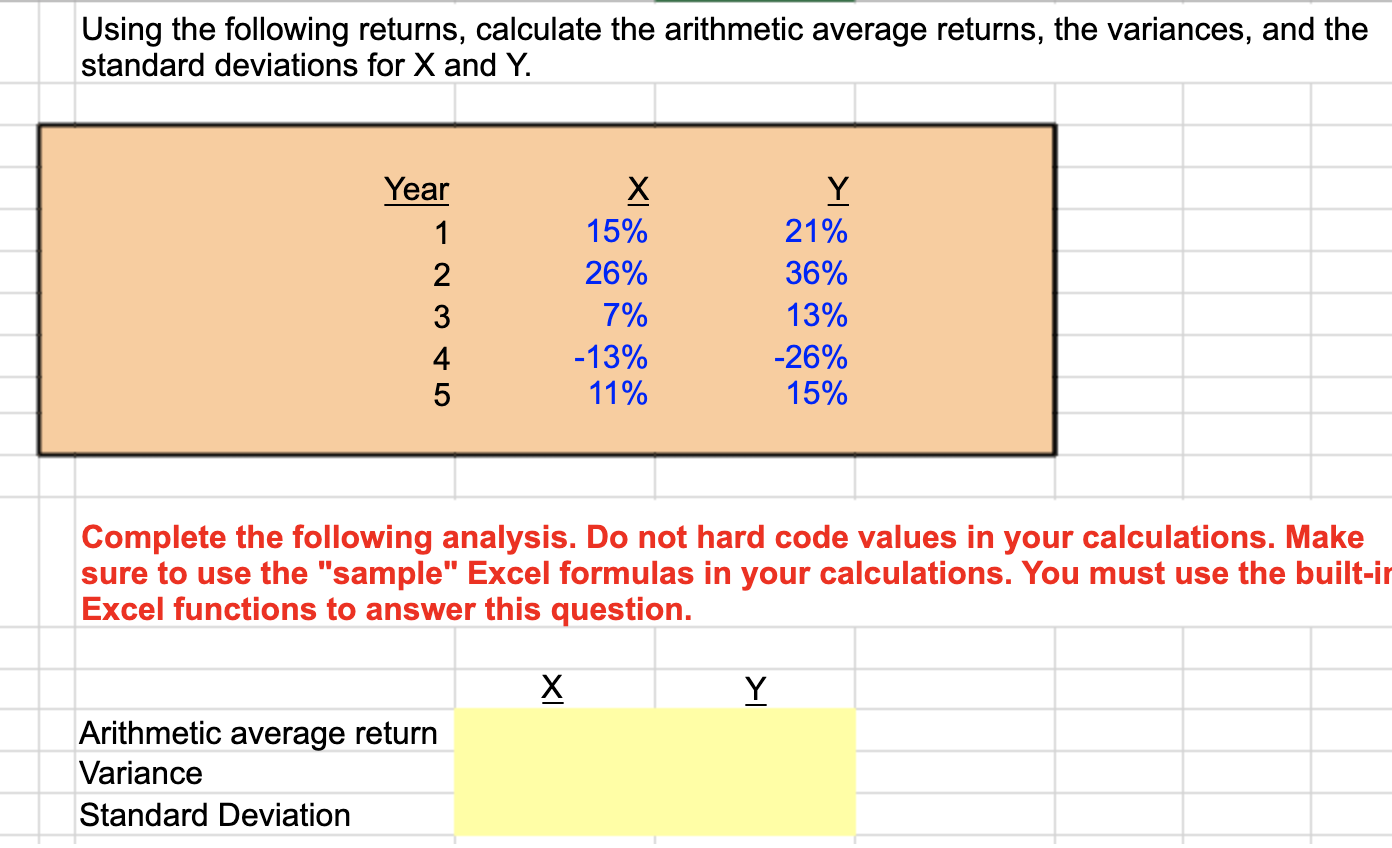 solved-using-the-following-returns-calculate-the-arithmetic-chegg