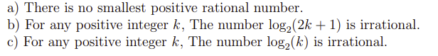 state whether true or false zero is the smallest rational number