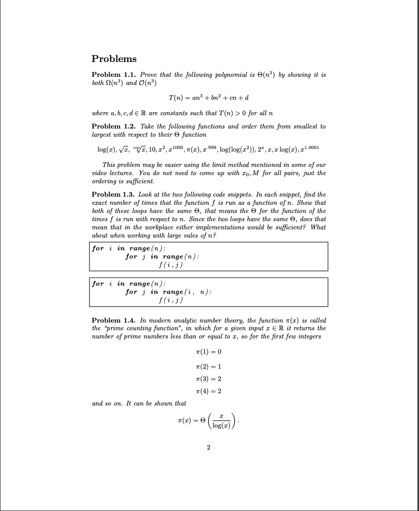 Solved Problems Problem 1 1 Prove That The Following Pol Chegg Com