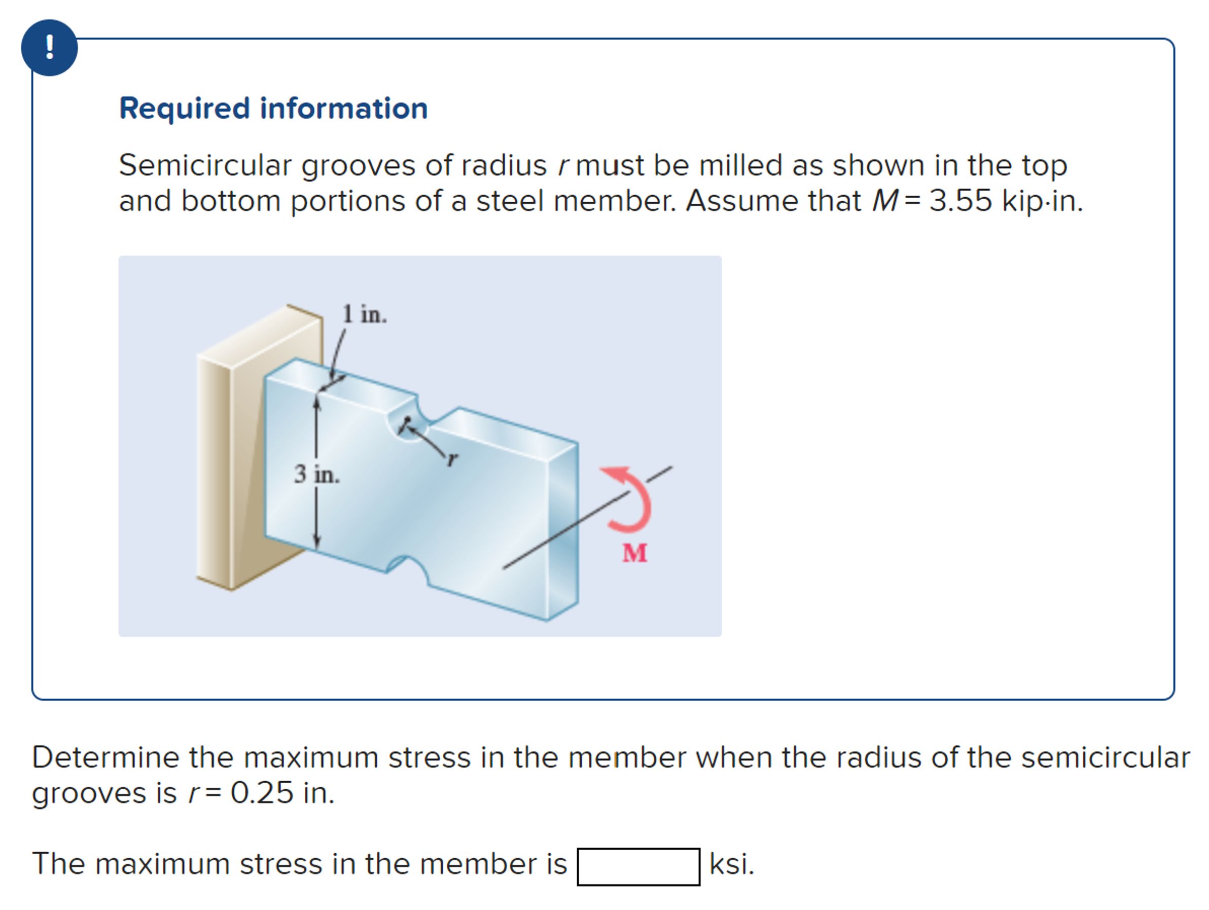 Solved Required informationSemicircular grooves of radius r | Chegg.com