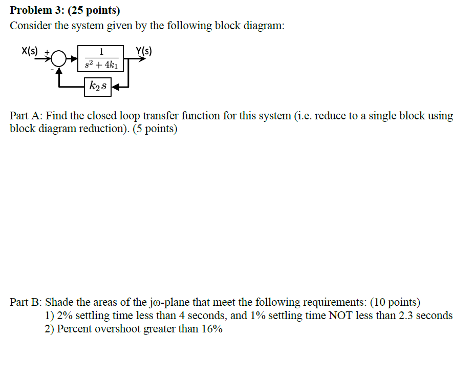 Solved Problem 3: (25 points) Consider the system given by | Chegg.com